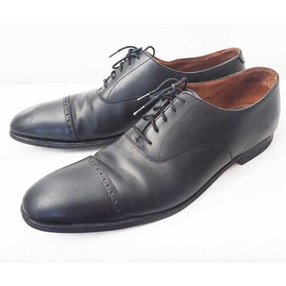 Polo Ralph Lauren Mens Black Lace Up Cap Toe Oxford Shoes 12 D main image 5
